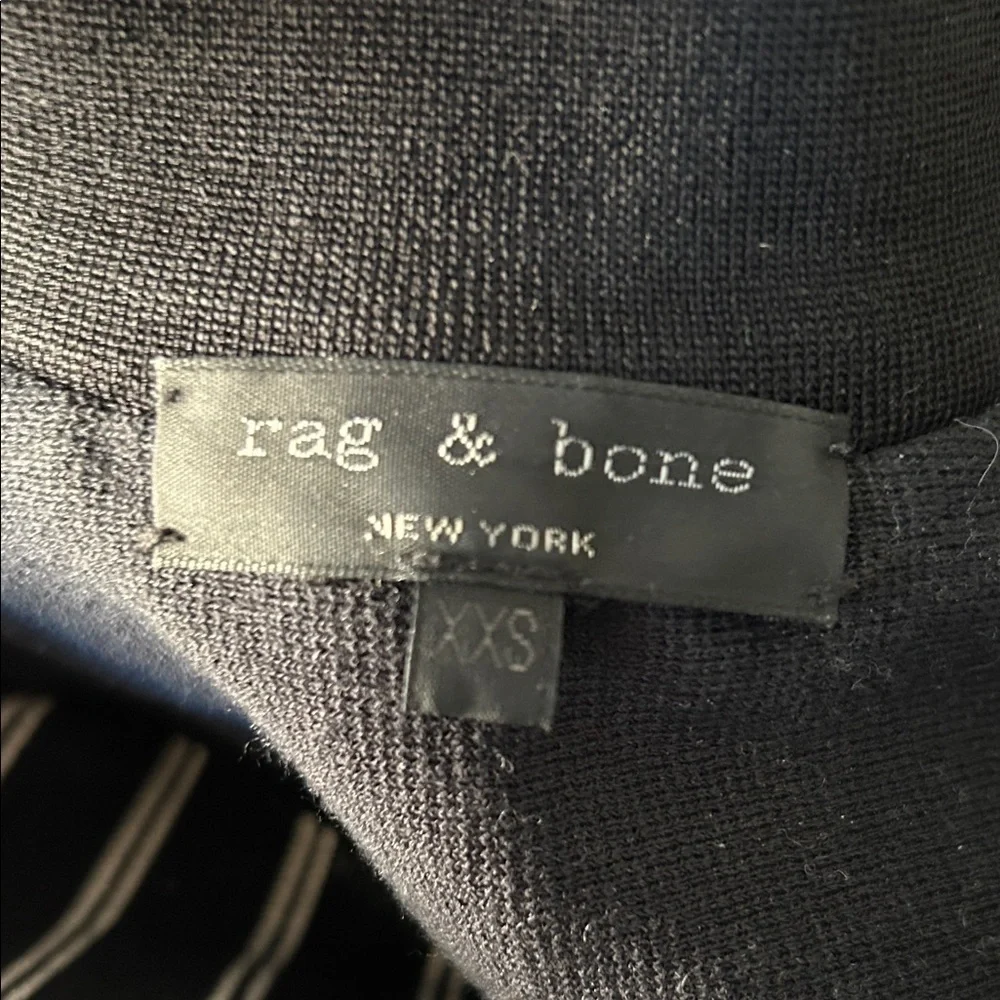 rag & bone Black and White Striped Jacket full zip XS - Picture 6 of 7